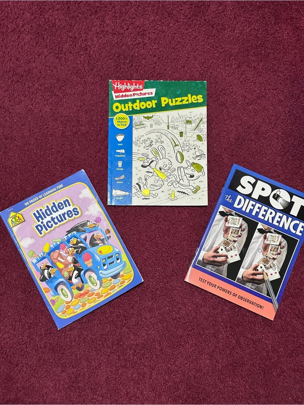 Lot of Hidden Pictures, Spot the Difference fun puzzles